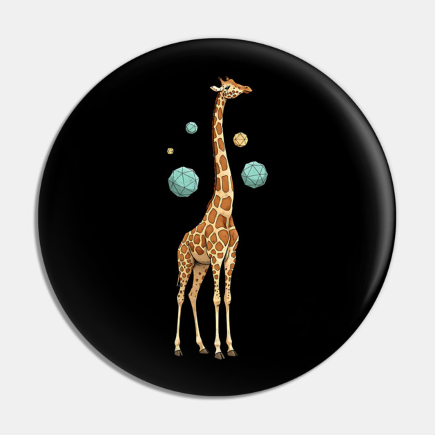 Cosmic Giraffe Geometric Fantasy Art Pin by Designed By Marty
