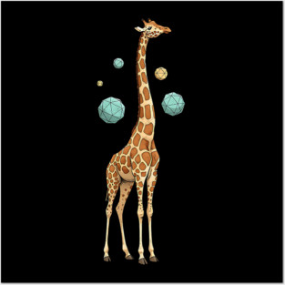 Cosmic Giraffe Geometric Fantasy Art Posters and Art