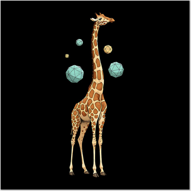 Cosmic Giraffe Geometric Fantasy Art Wall Art by Designed By Marty