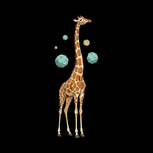 Cosmic Giraffe Geometric Fantasy Art by Designed By Marty