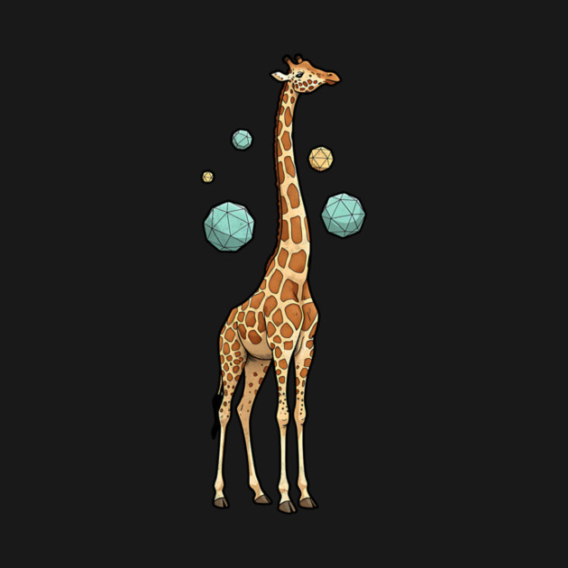 Cosmic Giraffe Geometric Fantasy Art by Designed By Marty