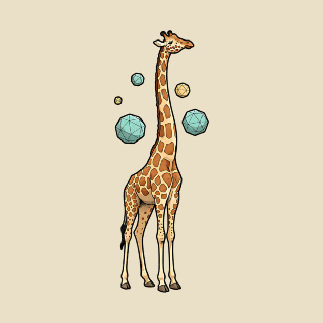 Cosmic Giraffe Geometric Fantasy Art by Designed By Marty