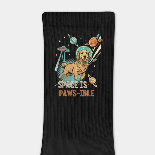 Space is Paws-ible Astronaut Dog Art by Designed By Marty