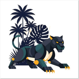 Geometric Bauhaus Panther Jungle Art Posters and Art