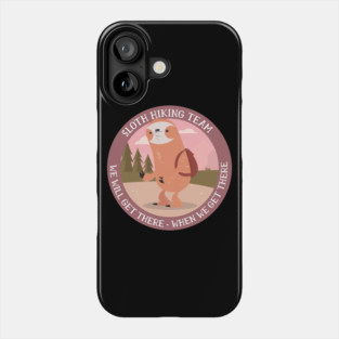 sloth hiking team Phone Case