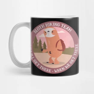 sloth hiking team Mug