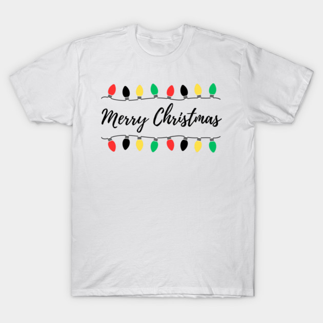 Christmas Lights Strung in Funny Rhythm T-Shirt by Creatifly Graphic Tees
