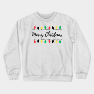 Christmas Lights Strung in Funny Rhythm Crewneck Sweatshirt