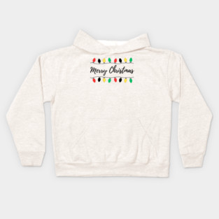 Christmas Lights Strung in Funny Rhythm Kids Hoodie