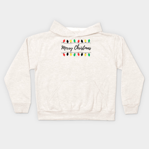 Christmas Lights Strung in Funny Rhythm Kids Hoodie by Creatifly Graphic Tees