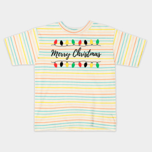 Christmas Lights Strung in Funny Rhythm Kids T-Shirt
