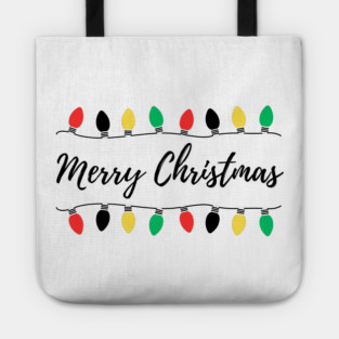 Christmas Lights Strung in Funny Rhythm Tote