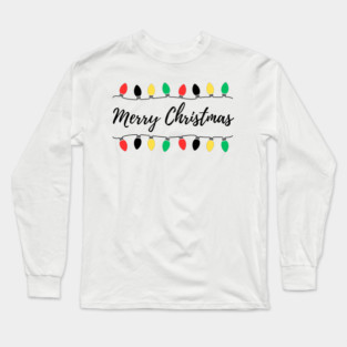 Christmas Lights Strung in Funny Rhythm Long Sleeve T-Shirt