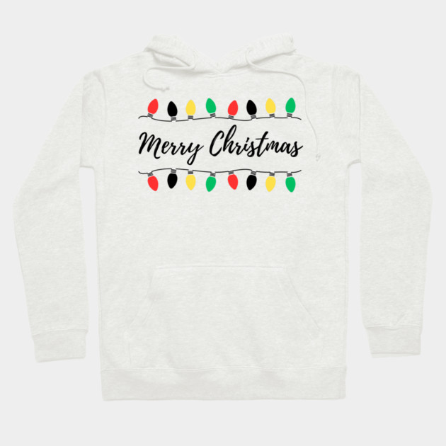 Christmas Lights Strung in Funny Rhythm Hoodie by Creatifly Graphic Tees