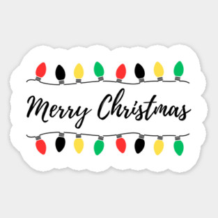 Christmas Lights Strung in Funny Rhythm Sticker