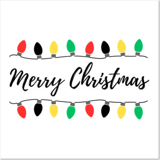 Christmas Lights Strung in Funny Rhythm Posters and Art