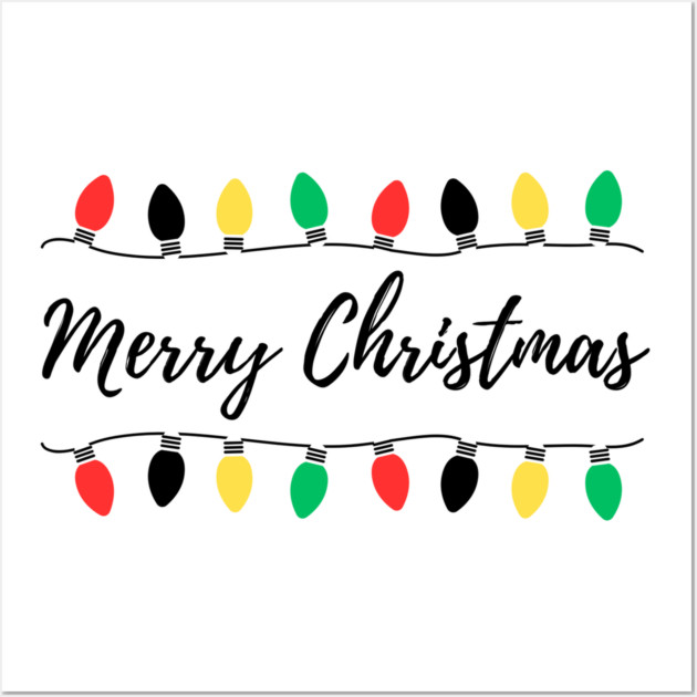 Christmas Lights Strung in Funny Rhythm Wall Art by Creatifly Graphic Tees