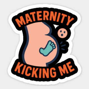 Maternity Kicking Me Smalls Funny Pregnancy Announcement Magnet