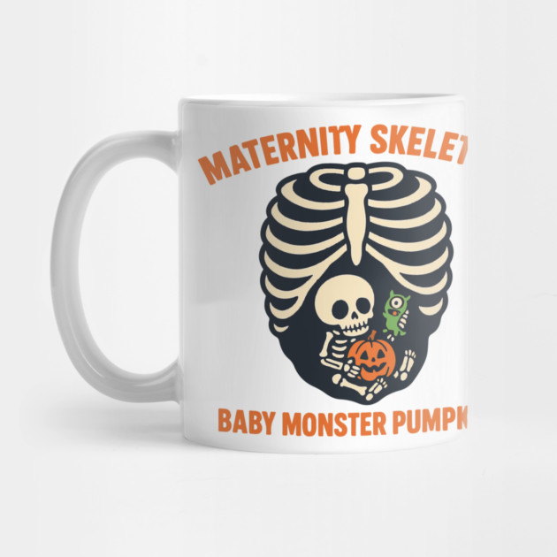 Maternity Skeleton Baby Monster Pumpkin Funny Cute Pregnancy Halloween by Customer's Store 1