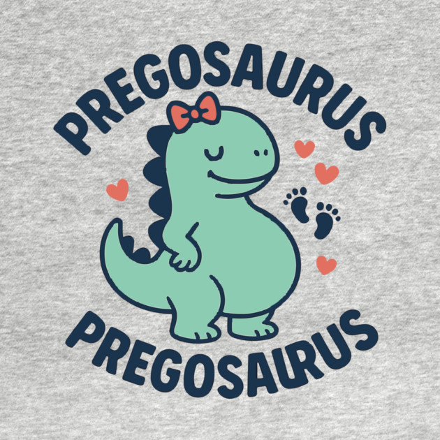 Pregosaurus Cute Retro Mommy Dinosaur Pregnancy Announcement Small Black by Customer's Store 1