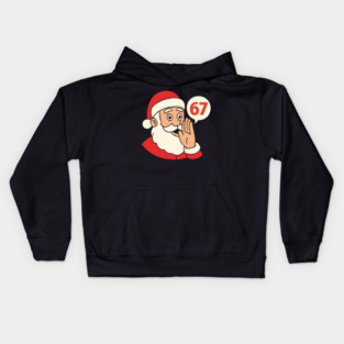 Santa Whispering 67 with a Cheery Smile Kids Hoodie