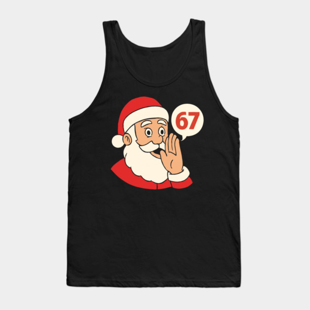 Santa Whispering 67 with a Cheery Smile Tank Top by Creatifly Graphic Tees