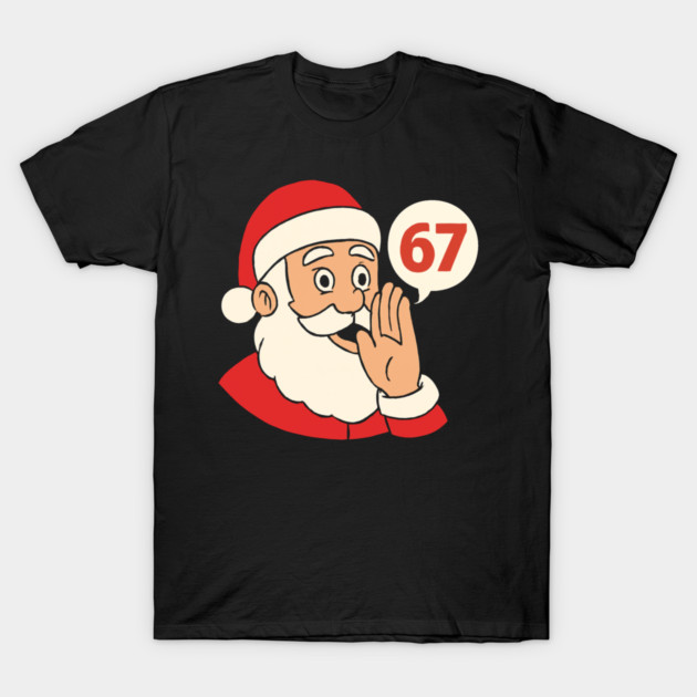 Santa Whispering 67 with a Cheery Smile T-Shirt by Creatifly Graphic Tees