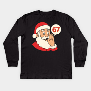 Santa Whispering 67 with a Cheery Smile Kids Long Sleeve T-Shirt