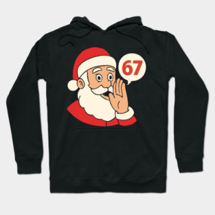 Santa Whispering 67 with a Cheery Smile Hoodie