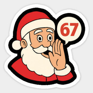 Santa Whispering 67 with a Cheery Smile Magnet