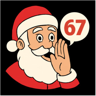 Santa Whispering 67 with a Cheery Smile Posters and Art