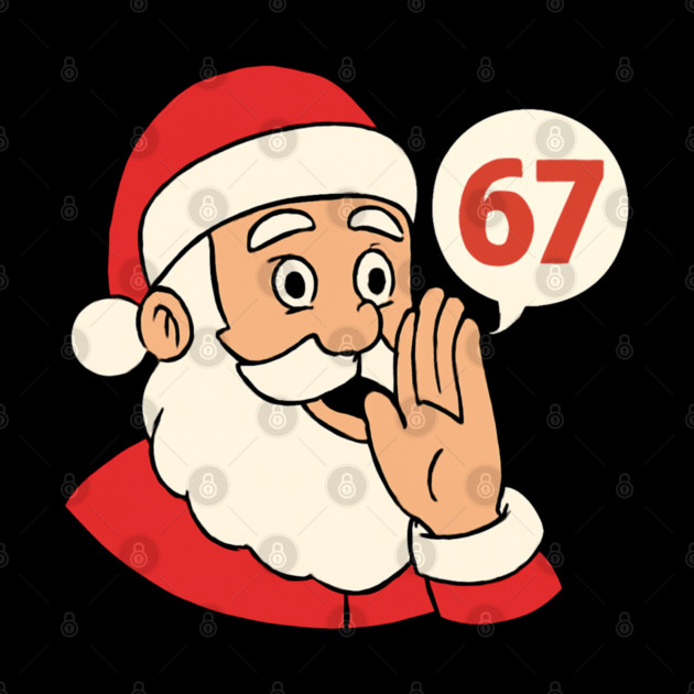 Santa Whispering 67 with a Cheery Smile by Creatifly Graphic Tees
