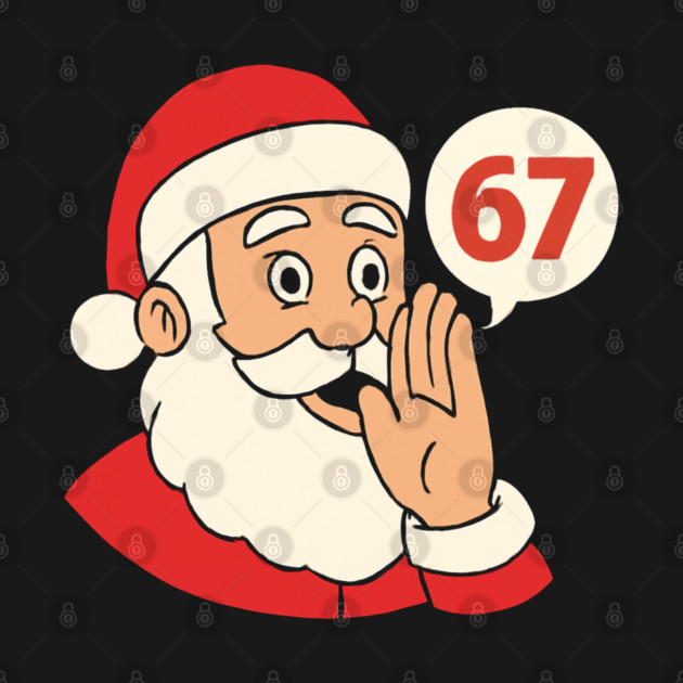Santa Whispering 67 with a Cheery Smile by Creatifly Graphic Tees