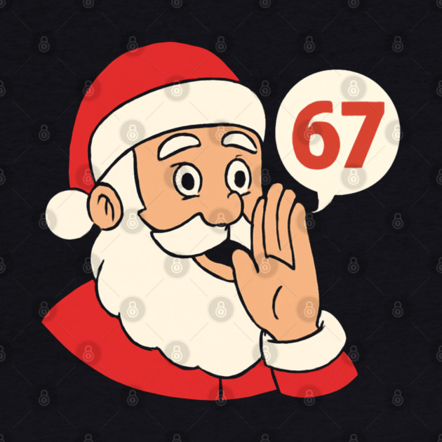Santa Whispering 67 with a Cheery Smile by Creatifly Graphic Tees
