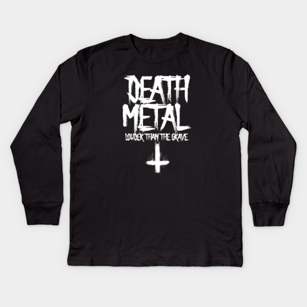DEATH METAL Kids Long Sleeve T-Shirt by artslaves