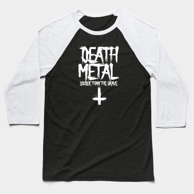 DEATH METAL Baseball T-Shirt by artslaves