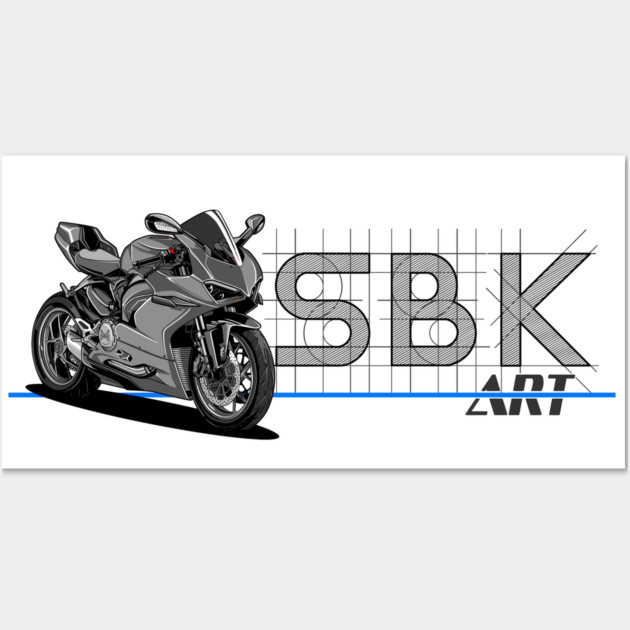 ducati panigale v2 superbike art Wall Art by monsalveautos