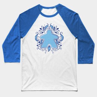 Blue Meeple Baseball T-Shirt
