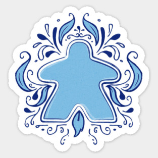 Blue Meeple Sticker
