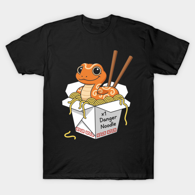 Danger Noodle - Cute Snake in Takeout Box - Snake - T-Shirt | TeePublic