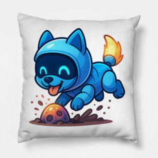 Futuristic Robot Cooking Egg Pillow