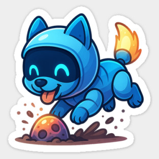 Futuristic Robot Cooking Egg Sticker