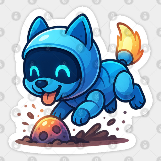 Futuristic Robot Cooking Egg Sticker by Anne Lee