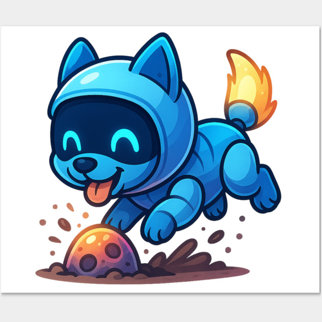 Futuristic Robot Cooking Egg Wall Art by Anne Lee