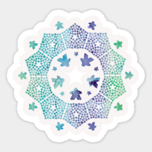 Meeple Mandala Sticker