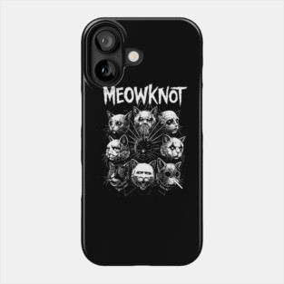 cats with masks and band elements Phone Case