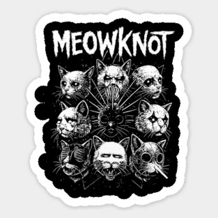 cats with masks and band elements Sticker