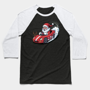 Santa Speed Demon Christmas Baseball T-Shirt