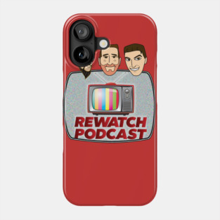 Rewatch Podcast Logo with Host Faces Phone Case