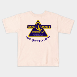 SeaQuest Show Logo with Podcast Catchphrase Kids T-Shirt